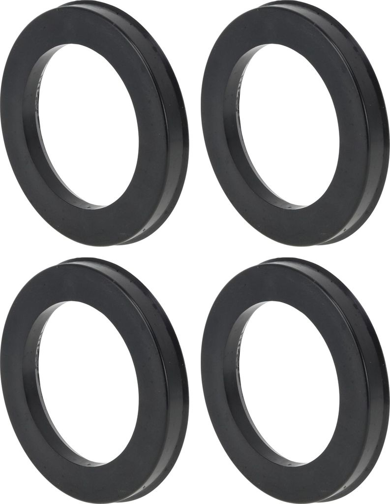 93,1 mm bis 63,4 mm Auto-Radnaben-Zentrierringe Schwarzes Polycarbonat-Räderzentrumswelle-Stoßdämpfende Nabenringe 4 Stück