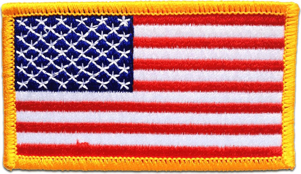 Usa Army Flagge Fahne - Aufnäher, Bügelbild, Aufbügler, Applikationen, Patches, Flicken, Zum Aufbügeln, Größe: 7,5 x 4,7 cm