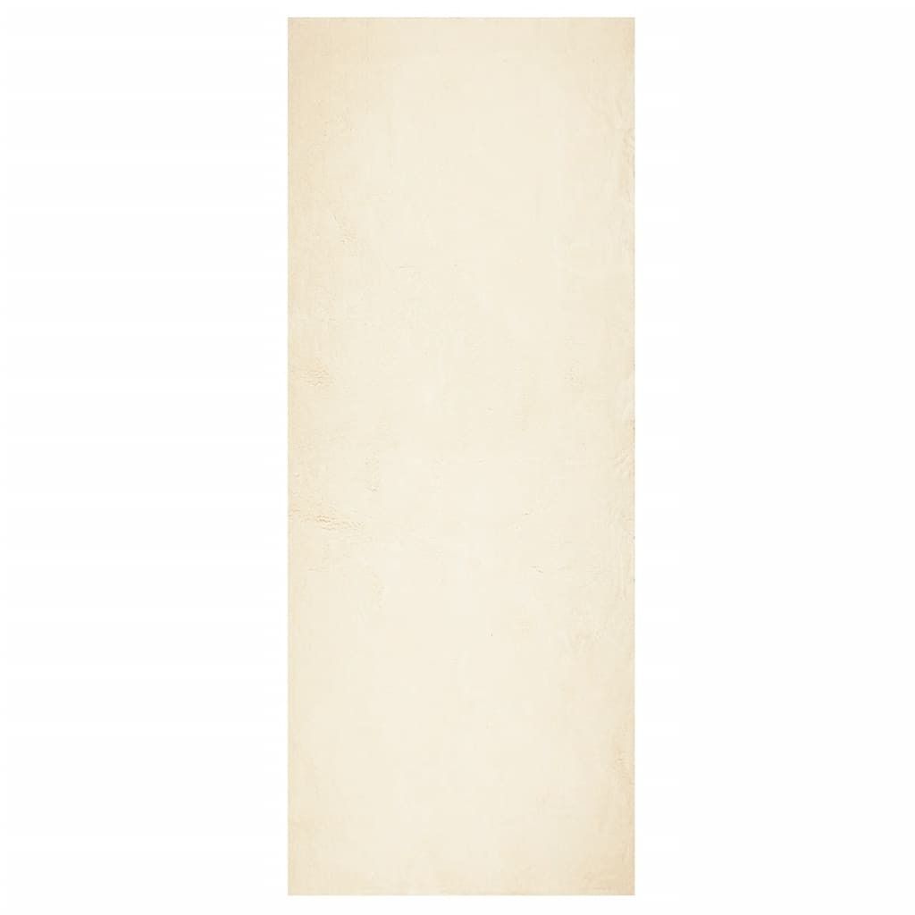 vidaXL Teppich HUARTE Kurzflor Weich und Waschbar Creme 80x200 cm