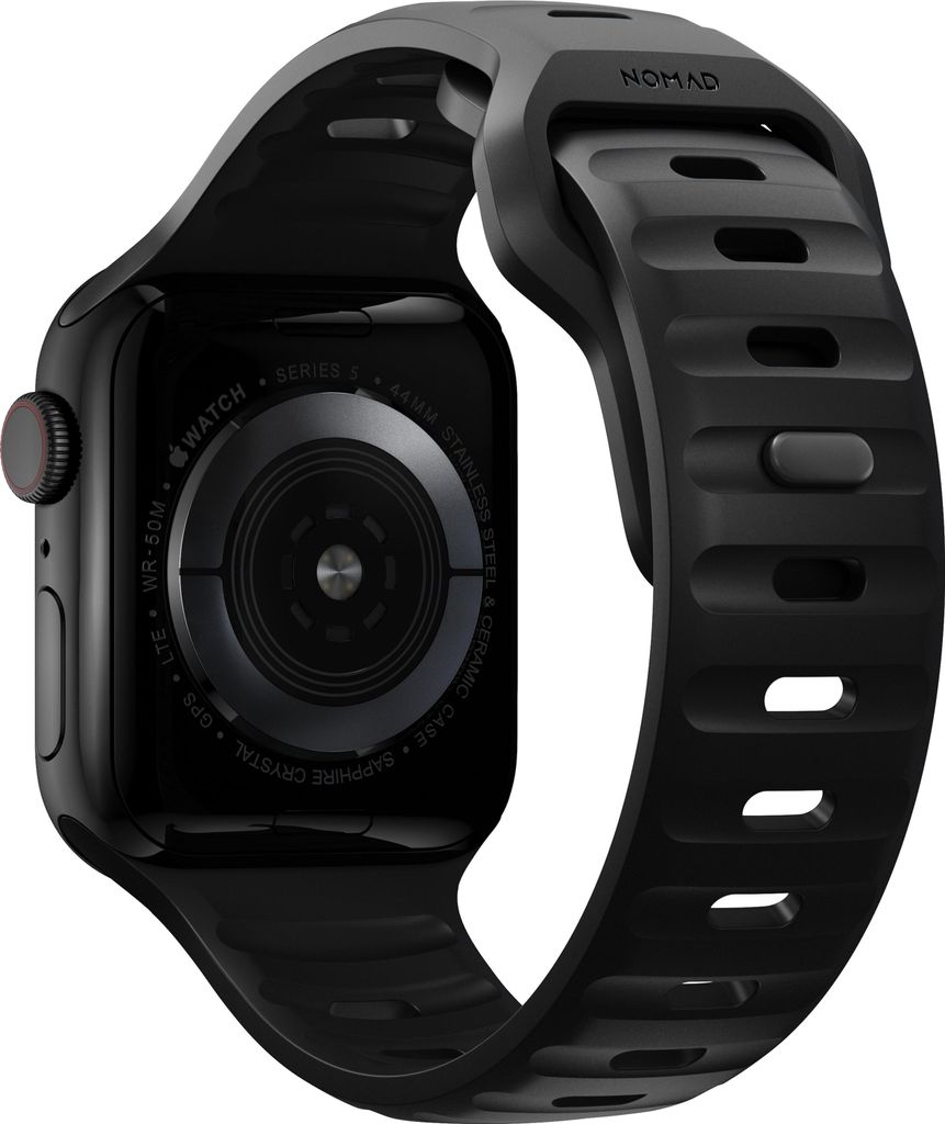 Nomad Sport Band, Band, Smartwatch, Schwarz, Apple, 41mm / 42mm, Gummi