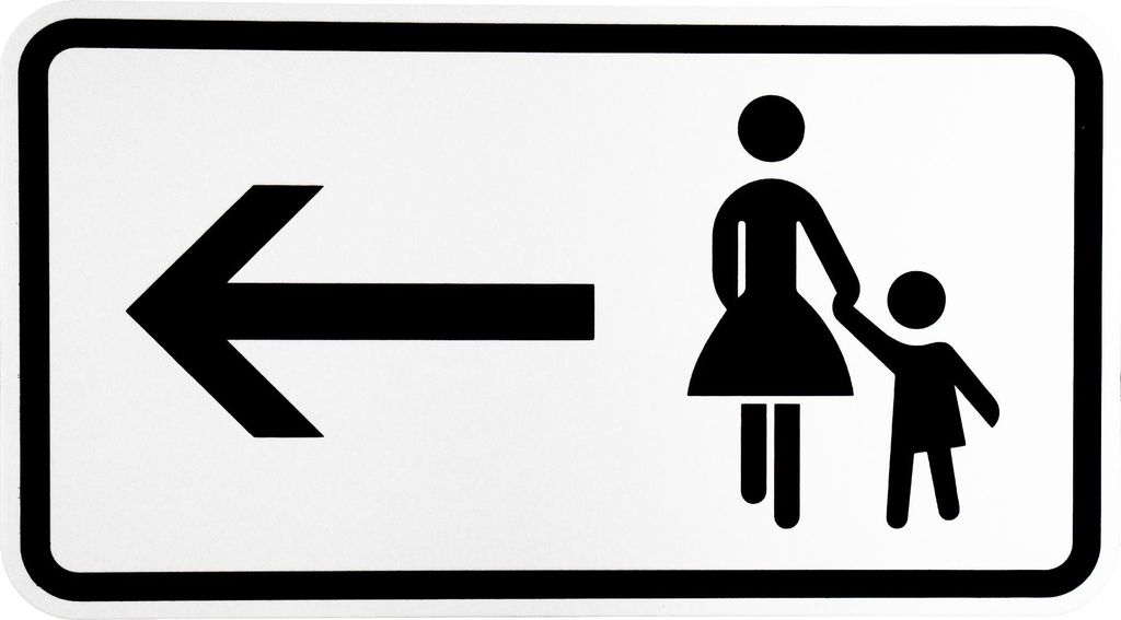 ORIGINAL Verkehrsschild Nr. 1000-12 Fußgänger Gehweg Links gegenüber benutzen nach StVO und RAL-Gütebedingungen Verkehrszeichen Schild Straßen...