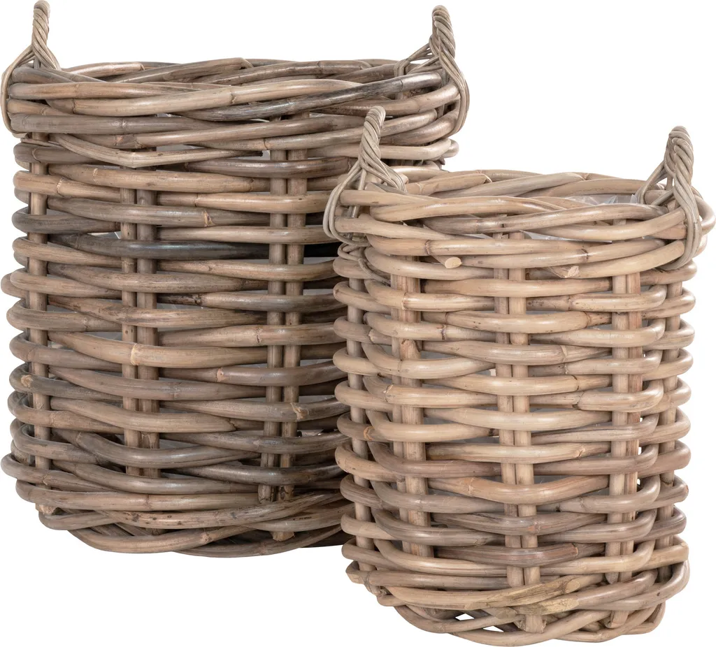 Corbeille de Rangement Burton Naturelle - Set de 2 Paniers Déco Chic