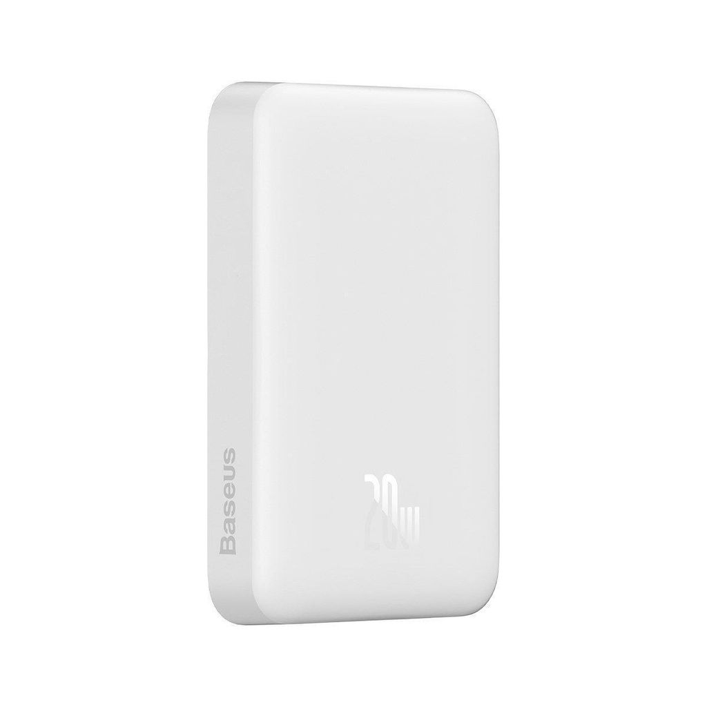 Baseus Magnetic Mini Power Bank mit MagSafe 15W / PD Quick Charge QC 20W 10000mAh Weiß (Overseas Edition) + USB-C-Kabel der Xiaobai-Serie - USB-C ...
