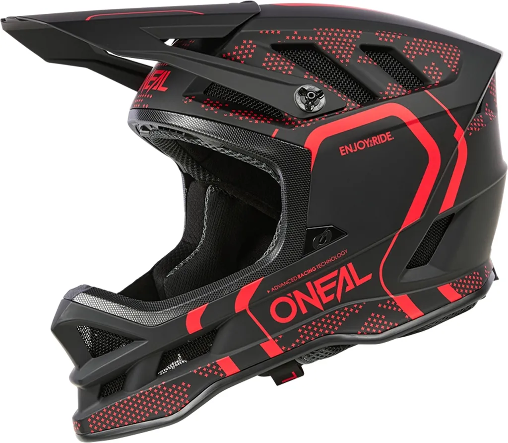 Casque VTT Descente O'Neal Blade Strike pour Compétition Noir Rouge L