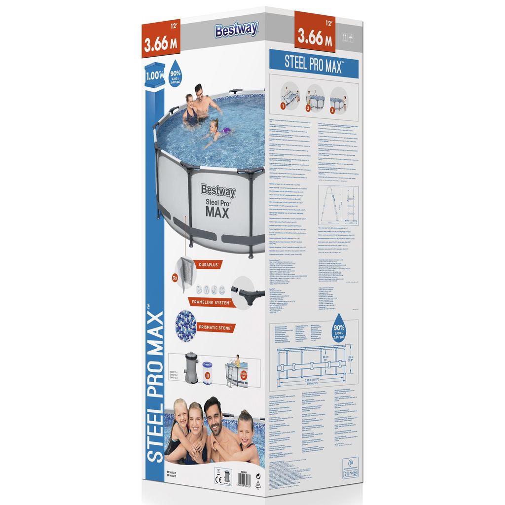 Steel Pro Max™ Frame Pool Komplett-Set, rund, mit Produktbild 20