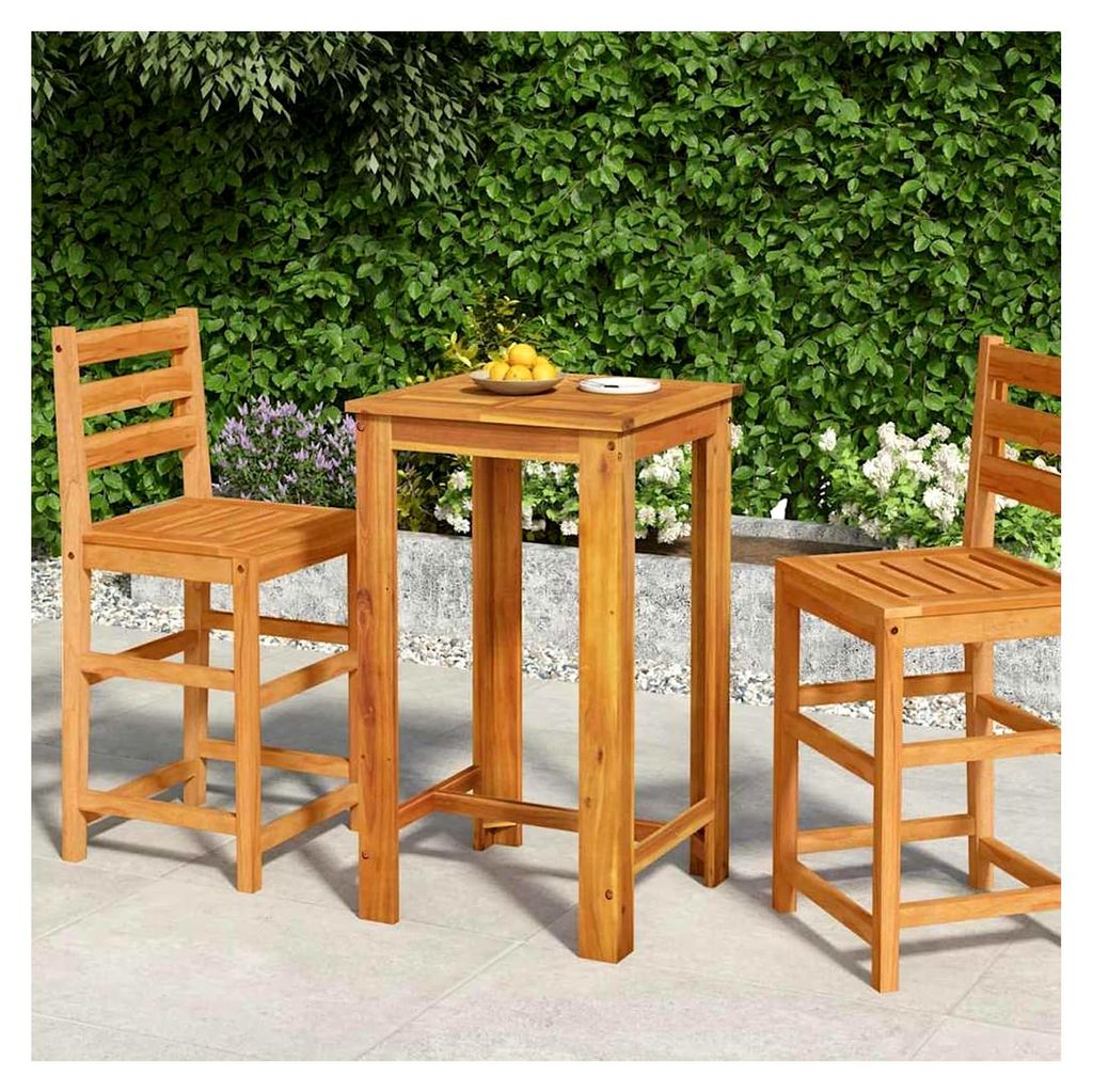 Garten Bartisch aus Akazienholz 60x60x105 cm