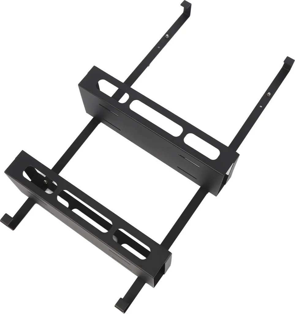 Étagère de Douche Murale Double Couche en Métal à Ventouse Type A Noir - 2