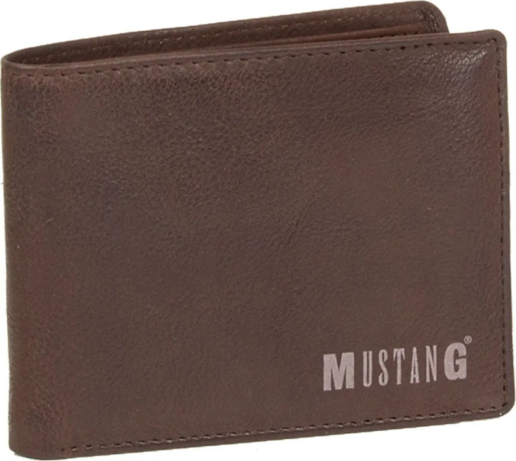 Portafoglio in Cuoio MUSTANG Fresno Brown - Alta Qualità Uomo