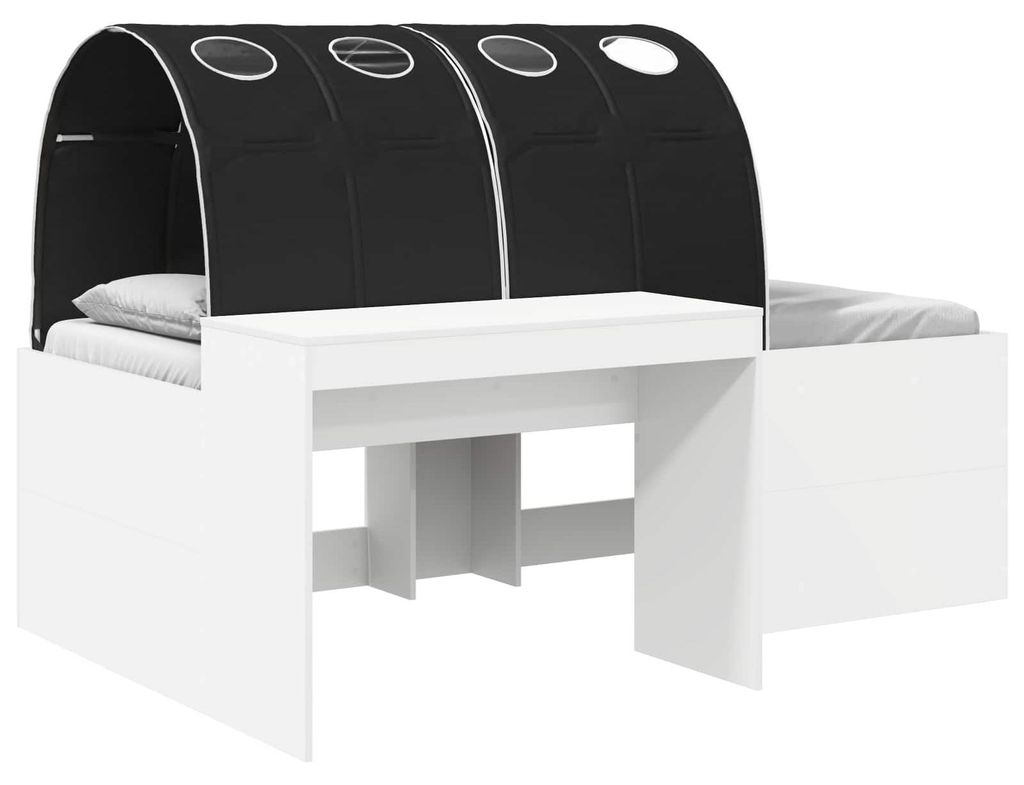 vidaXL Bett mit Tunnel 4 pcs Artisian Eiche und Schwarz Holzwerkstoff