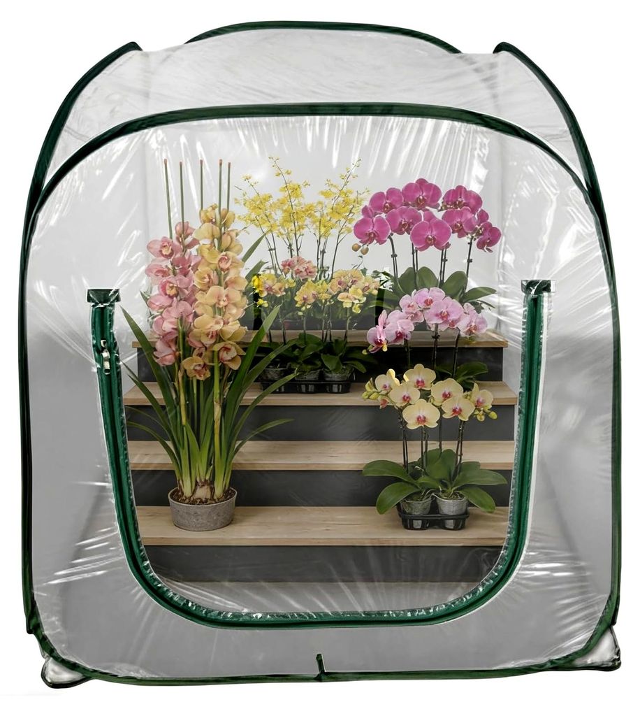 Gewächshäuser für den Außenbereich, transparente zusammenklappbare Pflanzenabdeckung - Mini-Gewächshaus für Blumentöpfe im Garten, auf dem B...