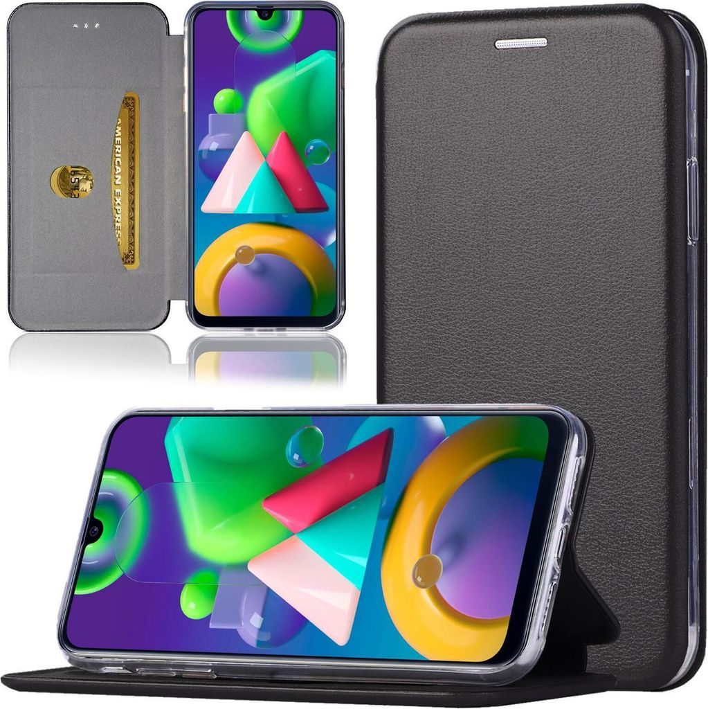 Handy Schutz Hülle für Samsung Galaxy A13 5G / A04s Handytasche mit Magnetdeckel Kartenfach und Standfunktion Klapphülle Schwarz