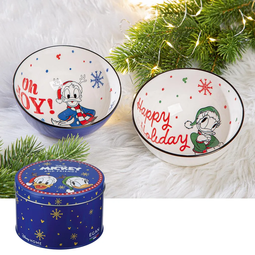 Set de 2 Bols Disney Donald et Daisy Duck Winter Magic Porzellan 81519