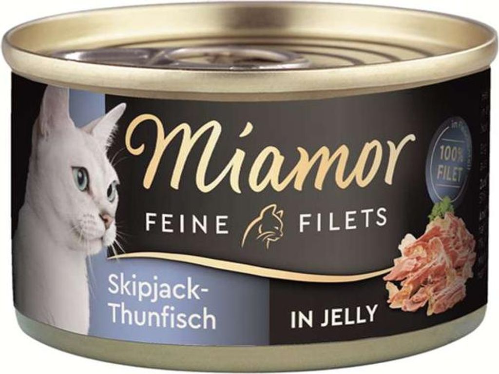 Miamor - Feine Filets Dose 24x100g | Skipjack-Thunfisch in Jelly