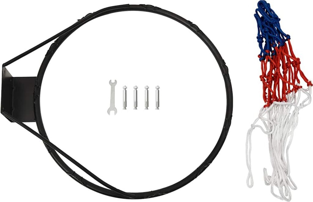 vidaXL Basketballring Schwarz 45 cm Stahl Produktbild 2