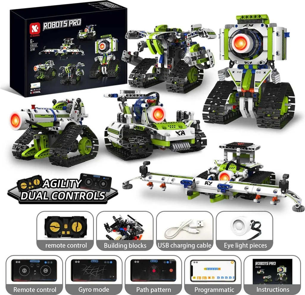 Robot Programmable avec Télécommande 2.4GHz et App Mobile - 337 Pièces - 2