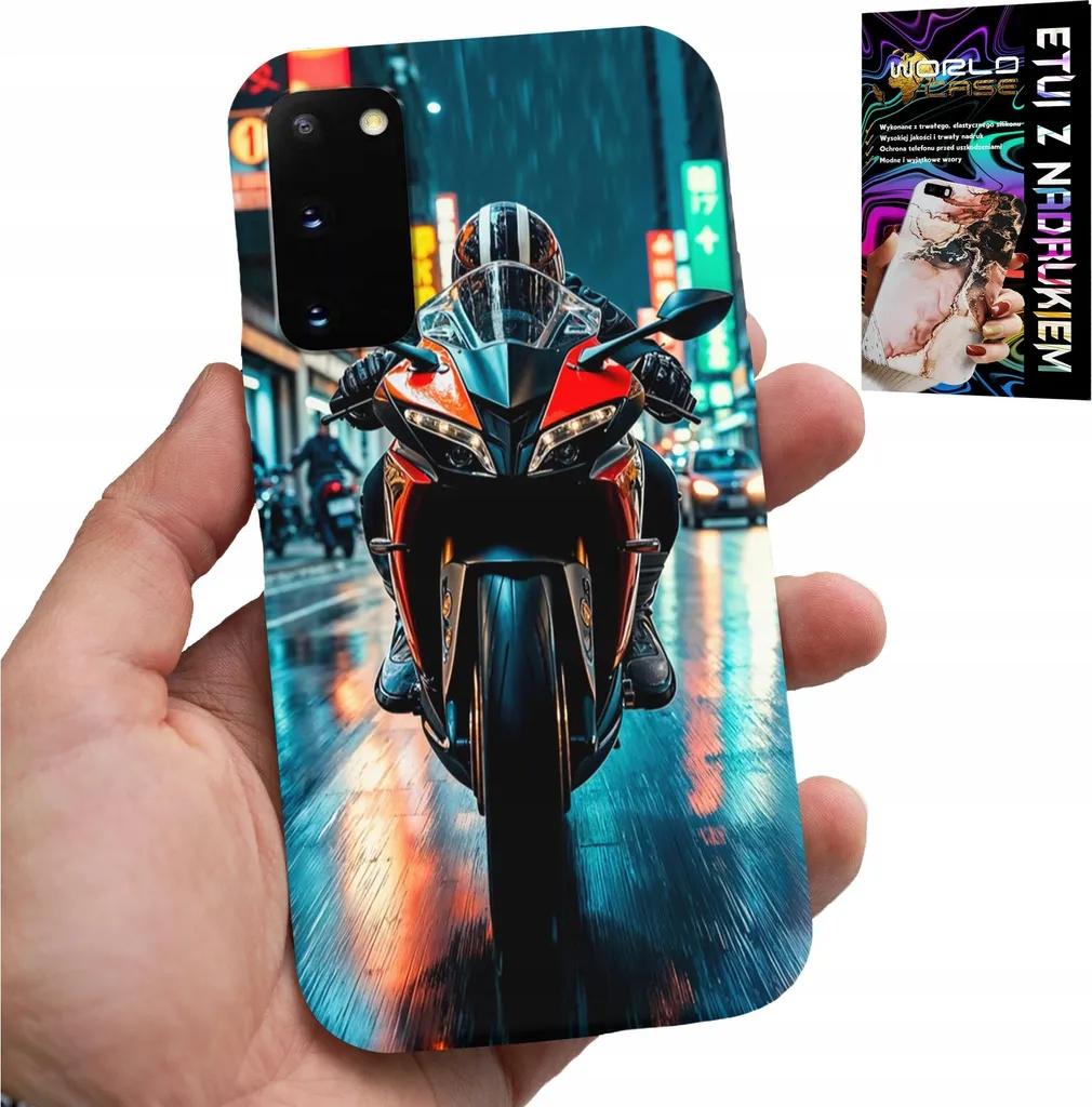 Custodia Per Samsung Galaxy S20 - Moto, Disegni Di Monocicli Di Moto + Pellicola