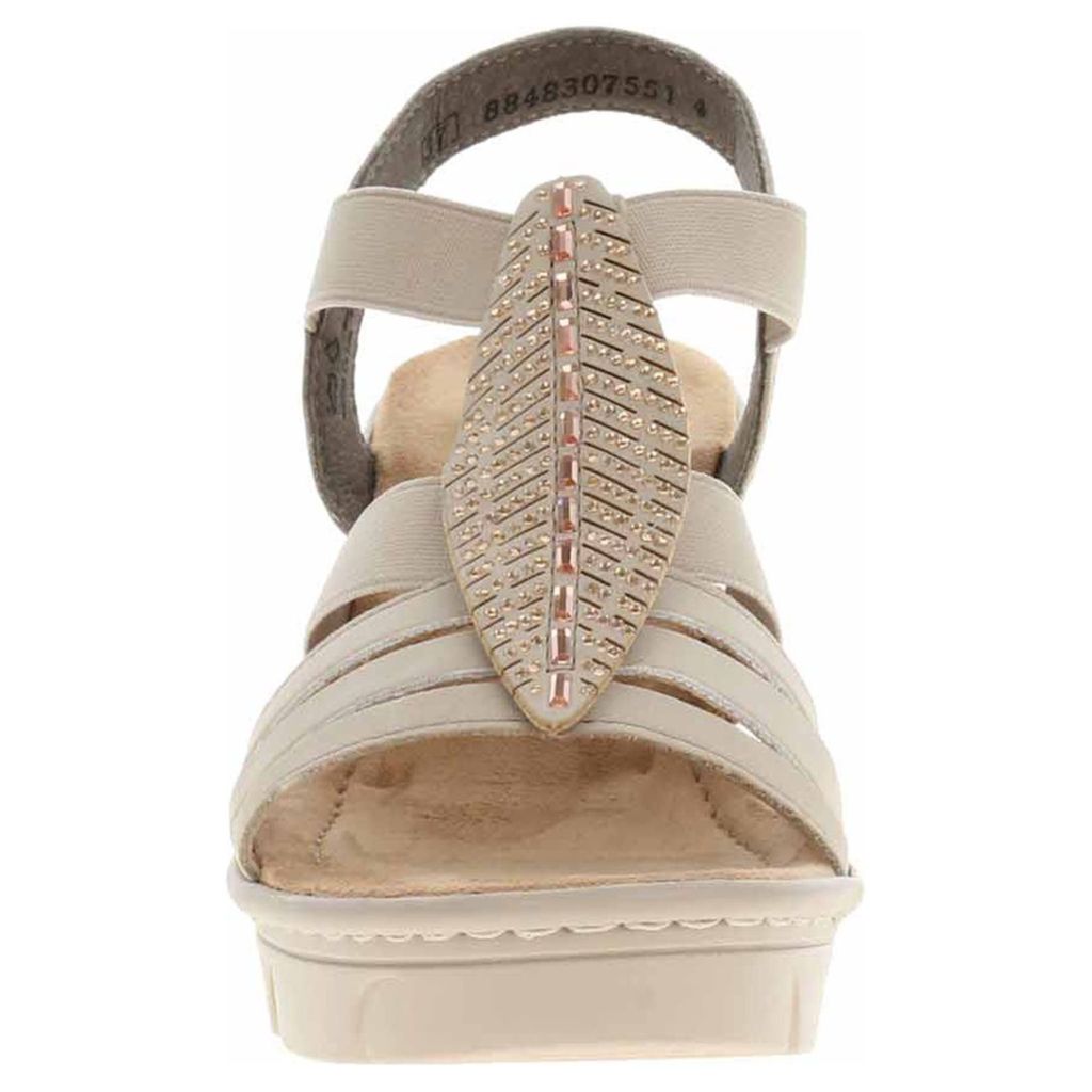 Rieker Damen Klassische Sandalen 67526-62 Farbe: Beige Produktbild 2
