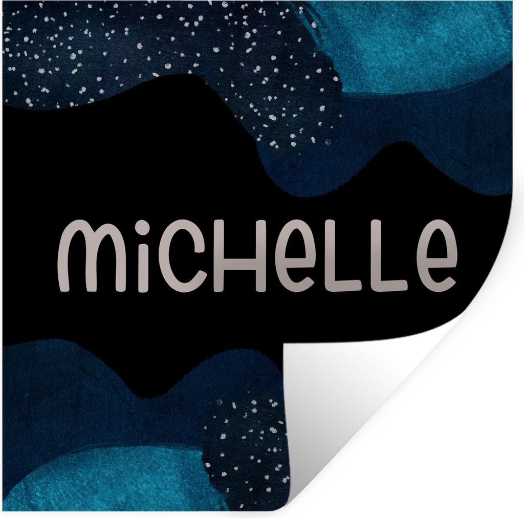 MuchoWow Wandtattoo Wandsticker Wandaufkleber Michelle - Pastell - Mädchen 50x50 cm Selbstklebend und Repositionierbar - Selbstklebend - Fototap...