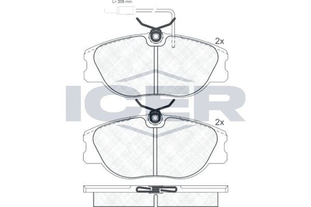ICER Bremsbeläge Satz Vorne Bremsklötze für FIAT CROMA (154) 181033