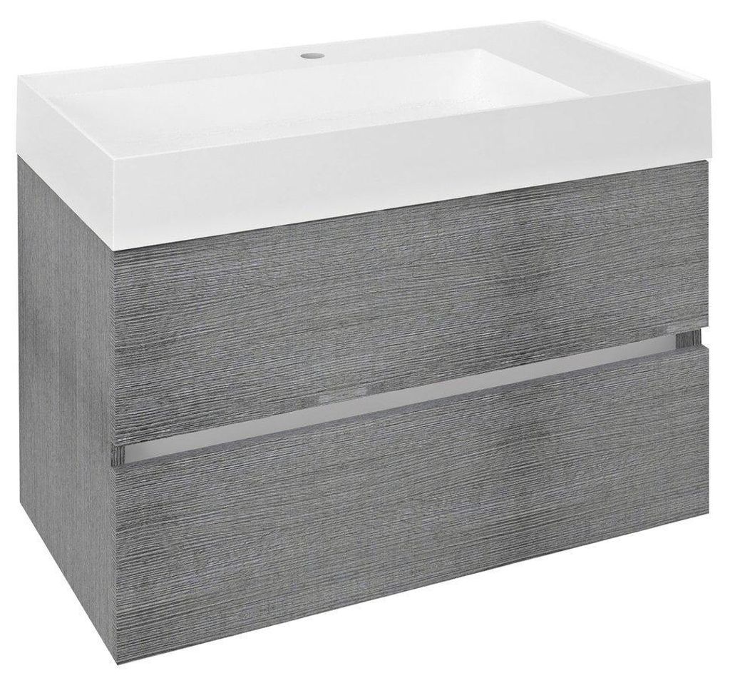 Sapho ODETTA Unterschrank 82x50x43,5cm, Silbereiche