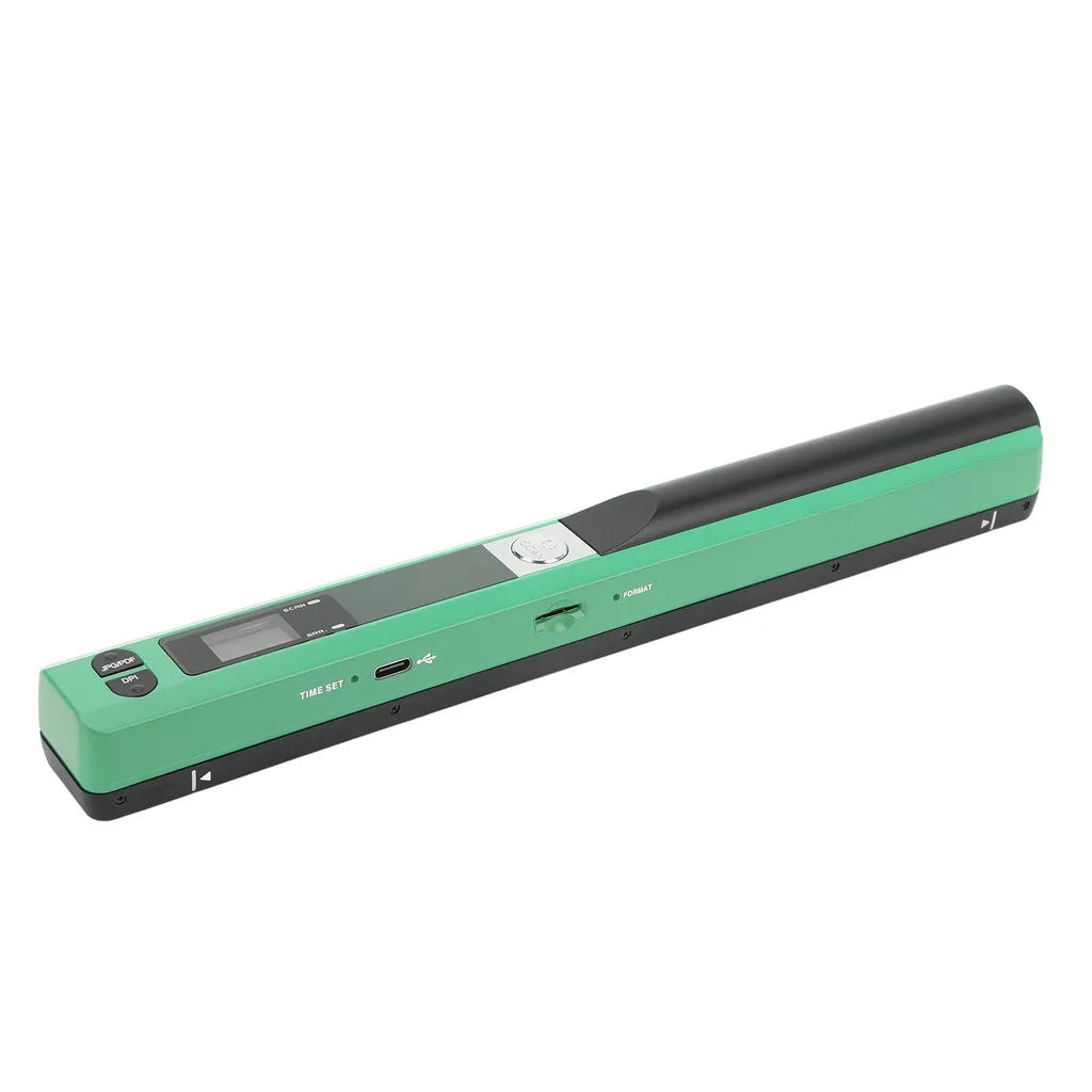 Scanner de documents portable A4 900 dpi, numériseur à main vert USB