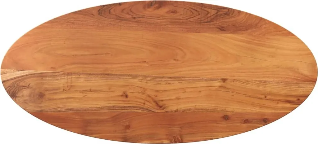 Piano Tavolo Acacia Massiccia 110x40x3.8 cm Ovale per Fai-da-Te