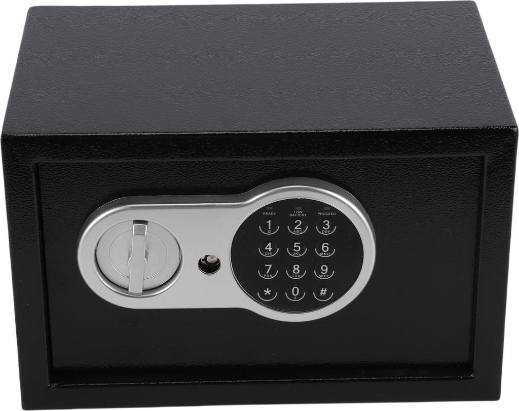 Heimsafe mit Schlüsseln, Zahlenschloss, Diebstahlsicherung, Mini-Sicherheitsschrank für Bargeld, Schmuck und Reisepass
