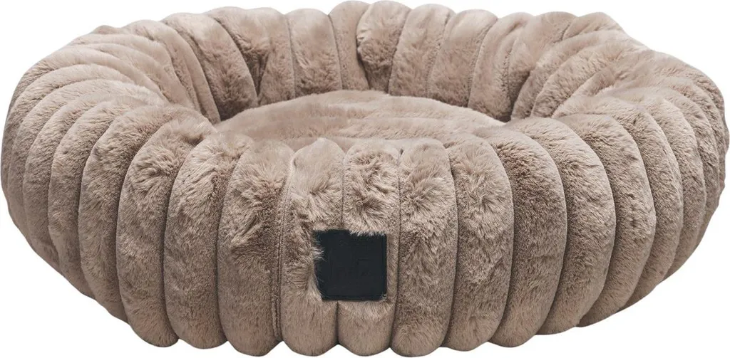 Panier chat Reza beige anti-stress - Lit rond pour protéger vos fauteuils
