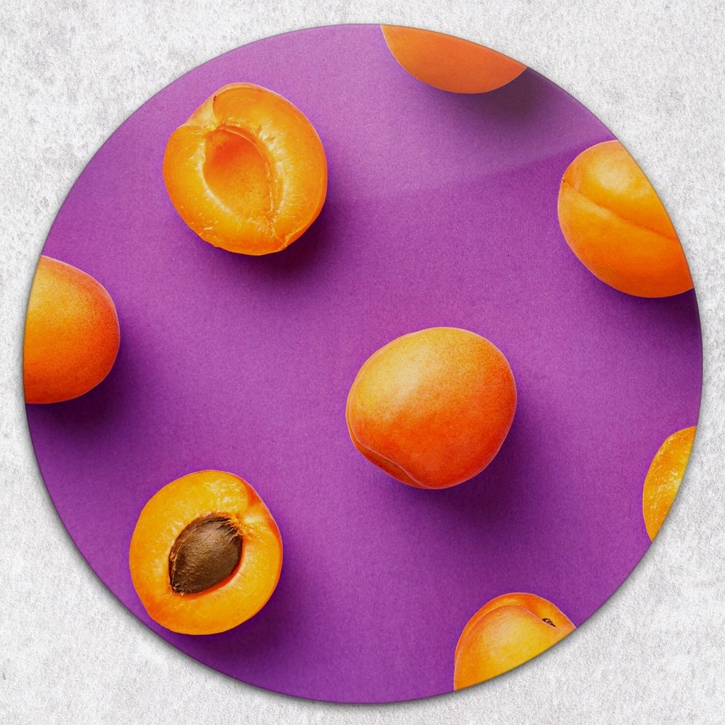 Glas-Herdabdeckplatten Glaskeramikkochfeld-Abdeckung Spritzschutz Glas Runden Schneidebrett fi40 cm - Bunte Früchte