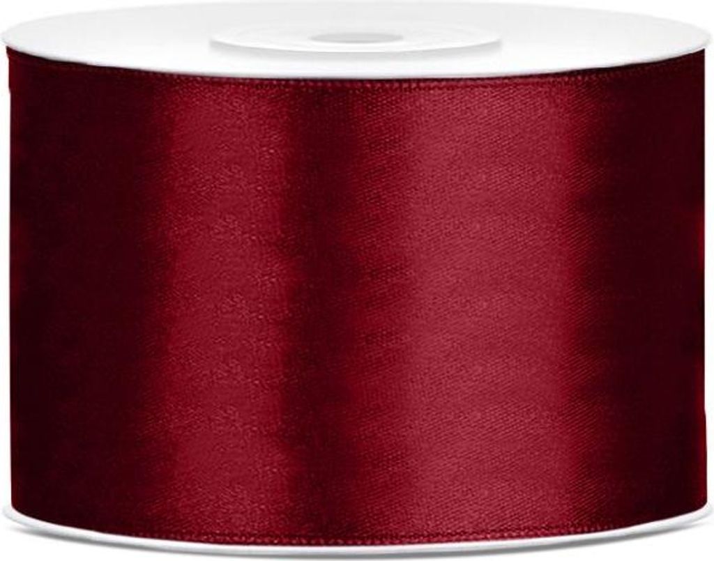 Wstążka satynowa 50 mm/25 m Bordowa Party Deco Zdjęcie produktu 