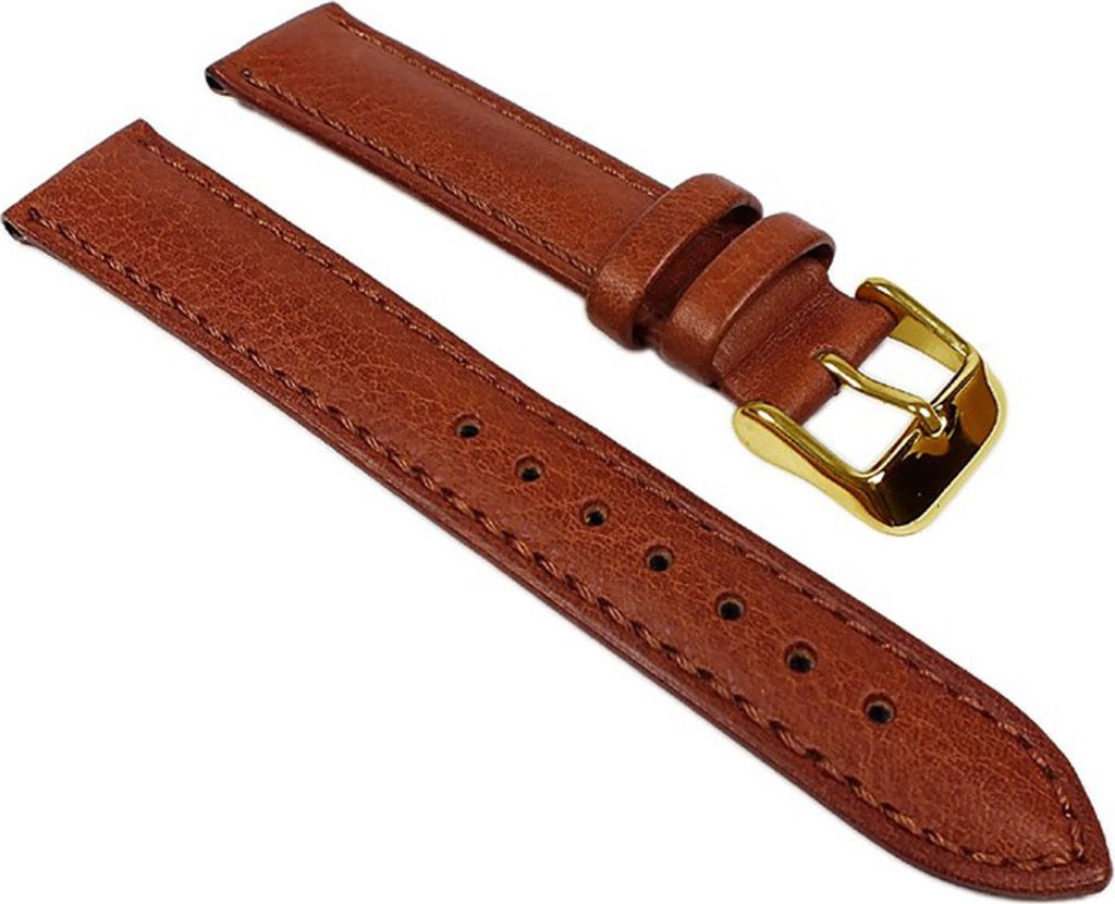 Soft-Kalb Ersatzband Uhrenarmband weiches Kalbsleder Braun / Honig, Stegbreite:18mm