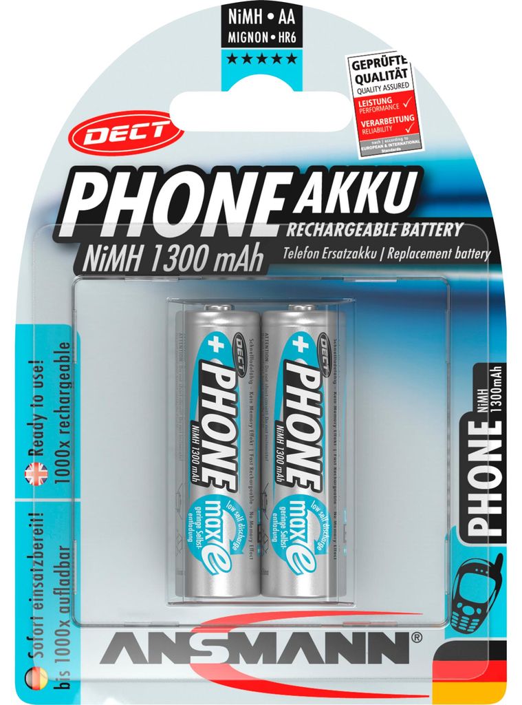 Ansmann 5030802, 1x2, Ansmann maxE NiMH batterij, Mignon Productafbeelding 