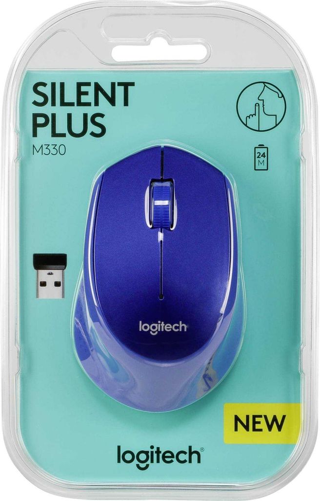 Logitech M330 Silent Plus blau Produktbild 