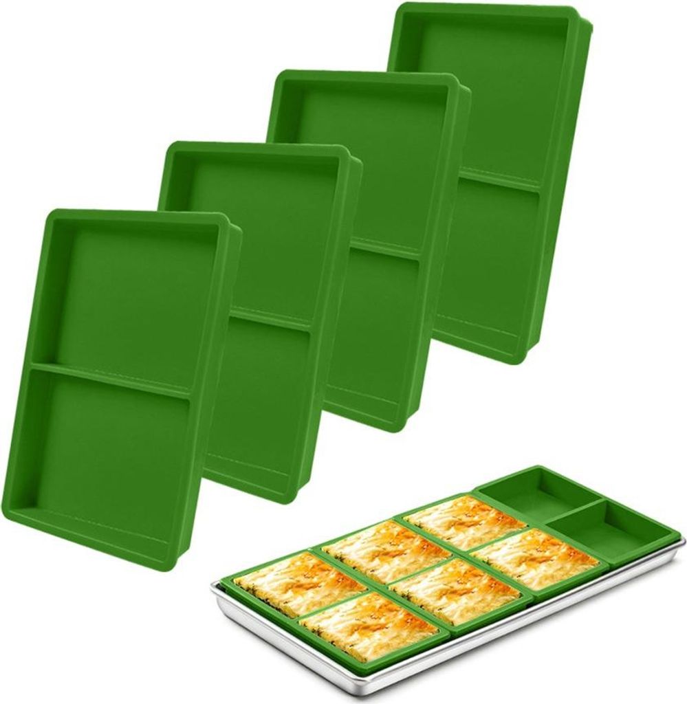 INF Silikon Backmatte für Gefriertrockner – 4er Set, 17.6x11x2.6cm Grün