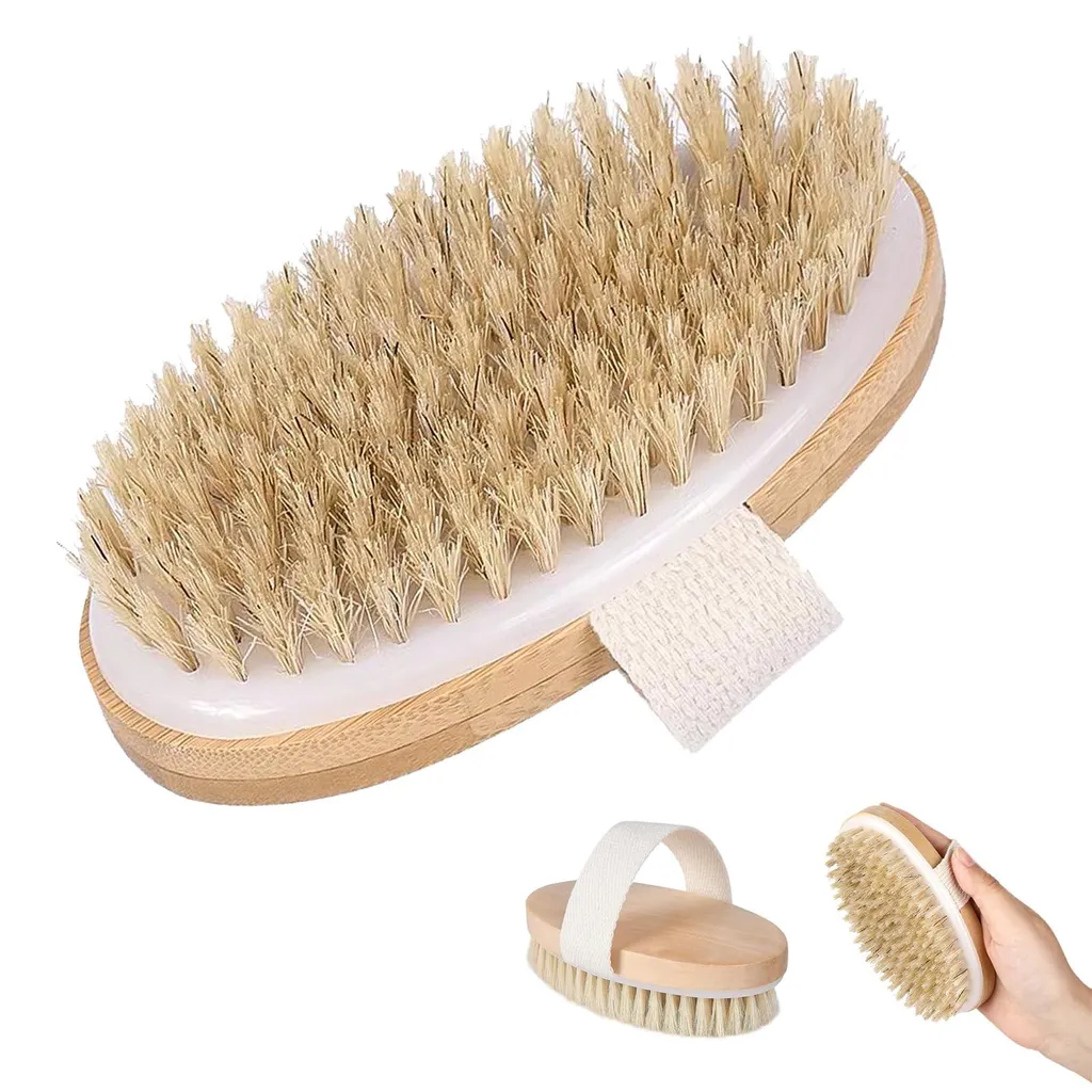 Brosse à sec exfoliante pour massage du corps et drainage lymphatique
