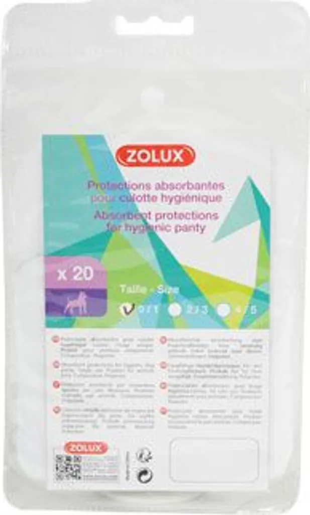 Salvaslip Zolux Splash T0-T1 per Mutandine Igieniche Cani 20pz