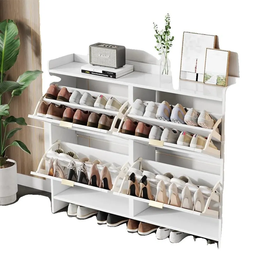 Organisateur de chaussures blanc 4 étages idéal pour petits appartements