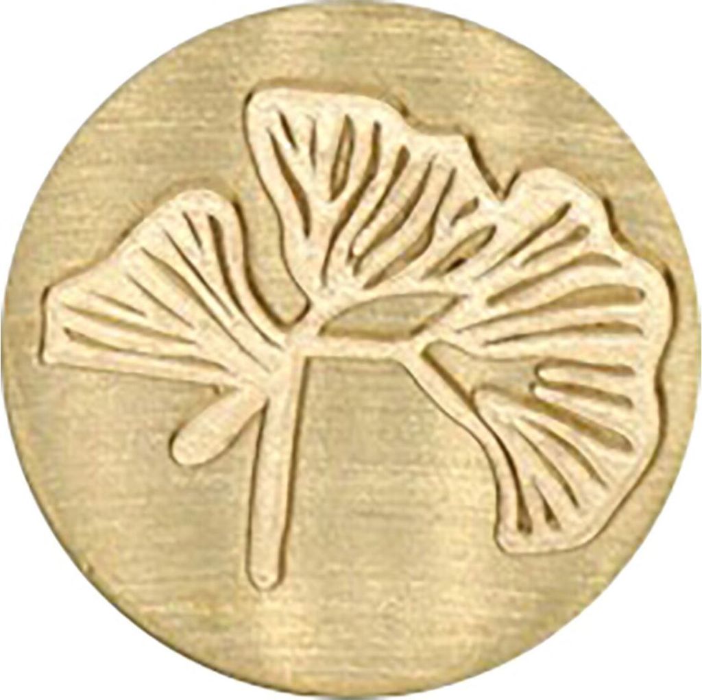 Wachsstempel aus Messing 25 mm - Ginkgo