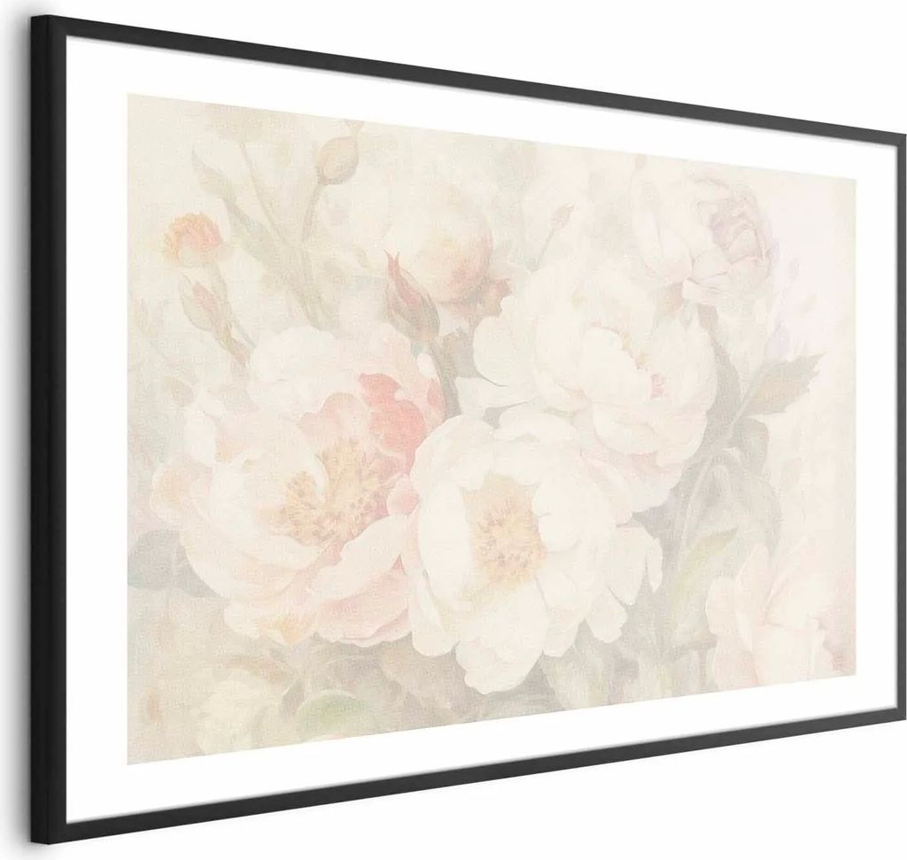 Posterpapier Poster - Peonies in the Mist 90x60 cm Blumen b-H-10040-ao-a