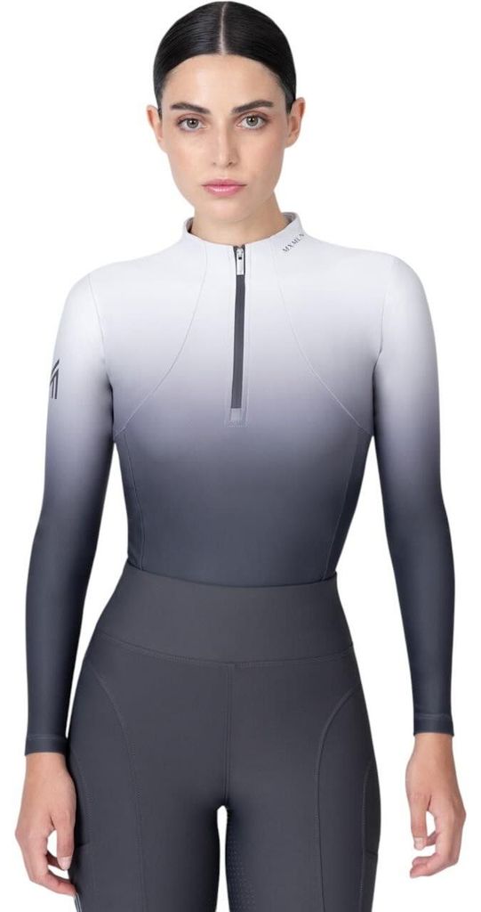 Maximilian Equestrian Funktionsshirt Damen Langarm Ombré Base Layer Graphite S