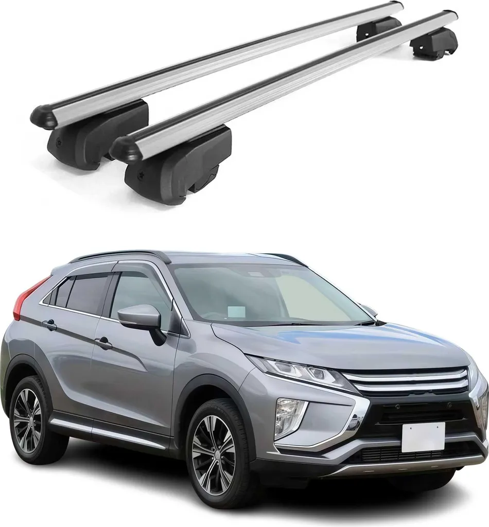 Portapacchi Portapacchi per Mitsubishi Eclipse Cross 2017-2023 ABE grigio alluminio - 13