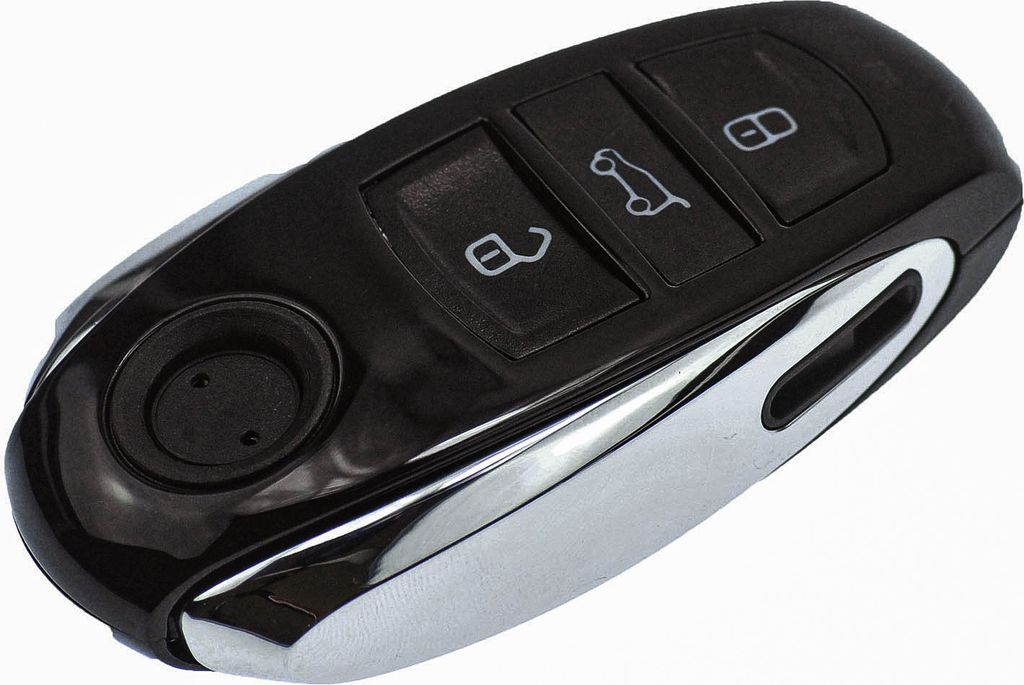 Auto Schlüssel Funk Fernbedienung 1x Smartkey Gehäuse + 1x Notschlüssel Kunststoff Rohling kompatibel mit VW Touareg 2011-2014