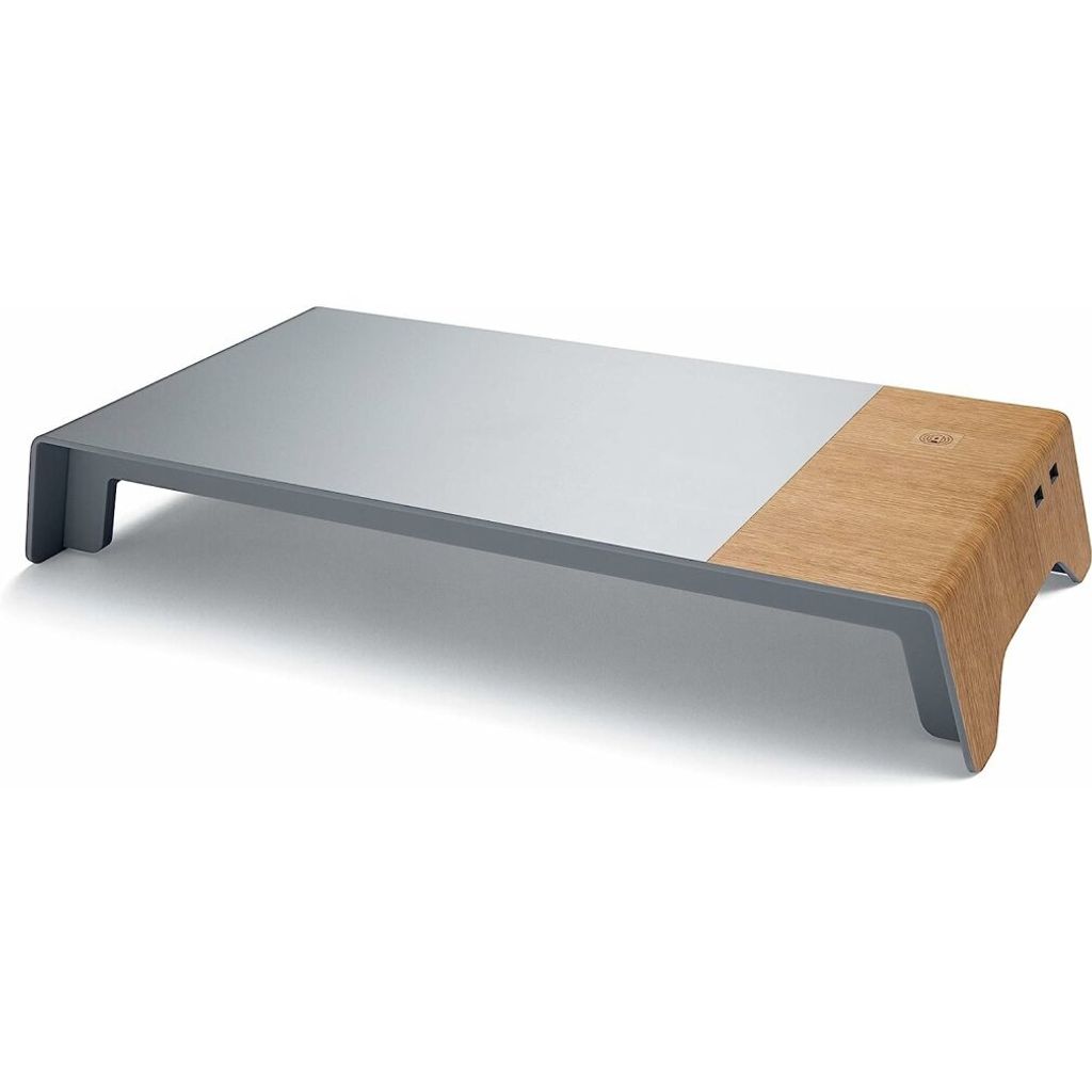 SIGEL Monitorständer Smartstyle USB silber/holzfarben Produktbild 