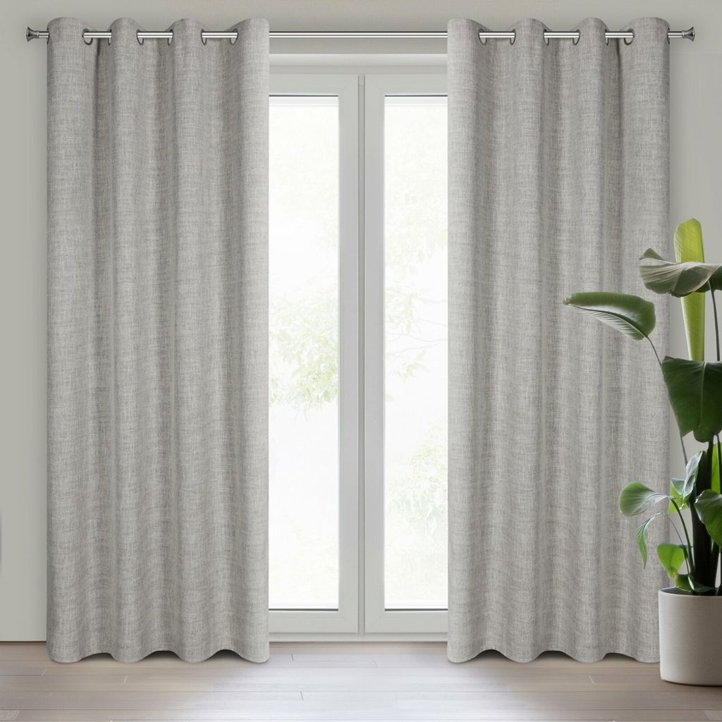 Vorhang ROMA beige 140x250 cm Ösen Ösenvorhang