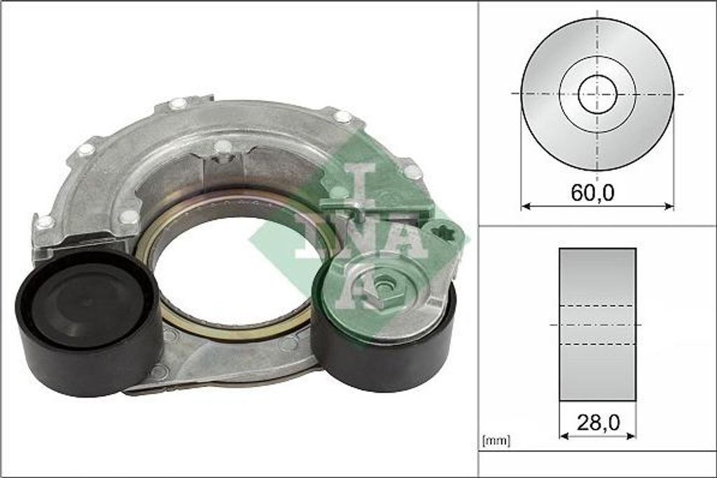 INA 534 0796 10 Riemenspanner Keilrippenriemen für HYUNDAI Kona (OS) Ø60mm Rolle