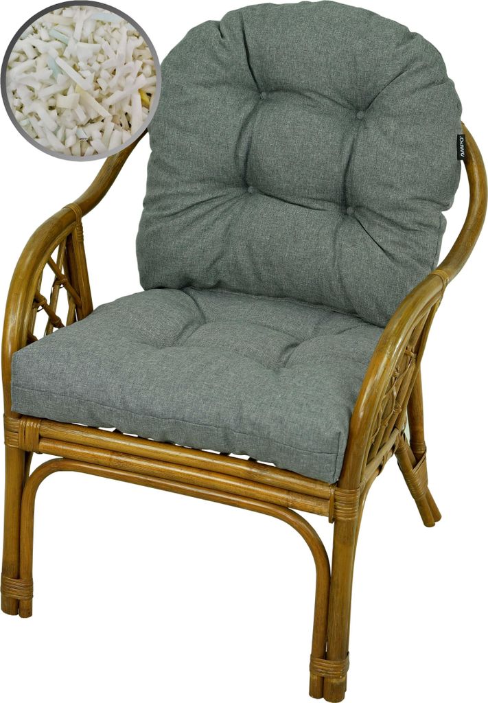 AMPO Cuscino imbottito per sedia in rattan, sedia Bahamas, Immagine del prodotto 
