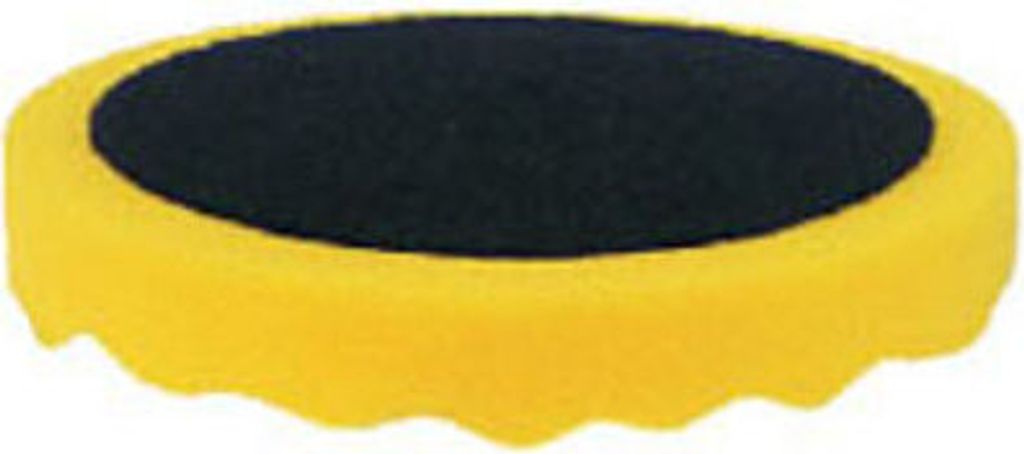 APP Universal Polierschwamm Ø150mm x 2,5cm gelb gewaffelt, Klett