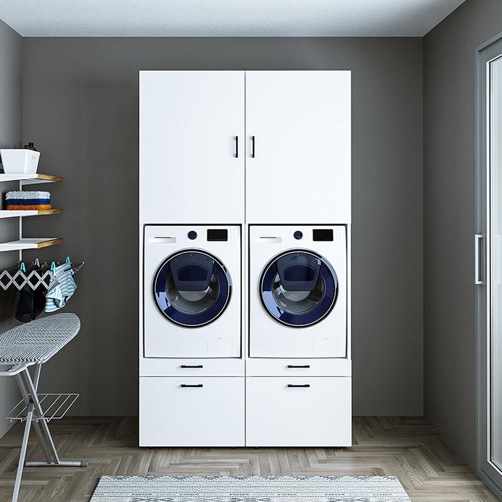 Roomart SERIE 2 Armadio doppio per lavatrice, larghezza 134 Immagine del prodotto 
