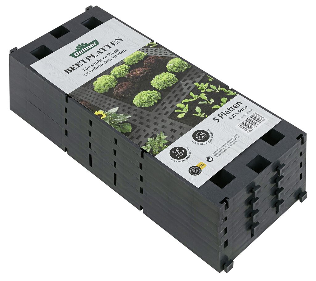 Dehner Beetplatten für den Garten, steckbar, 5 Stück, je Produktbild 