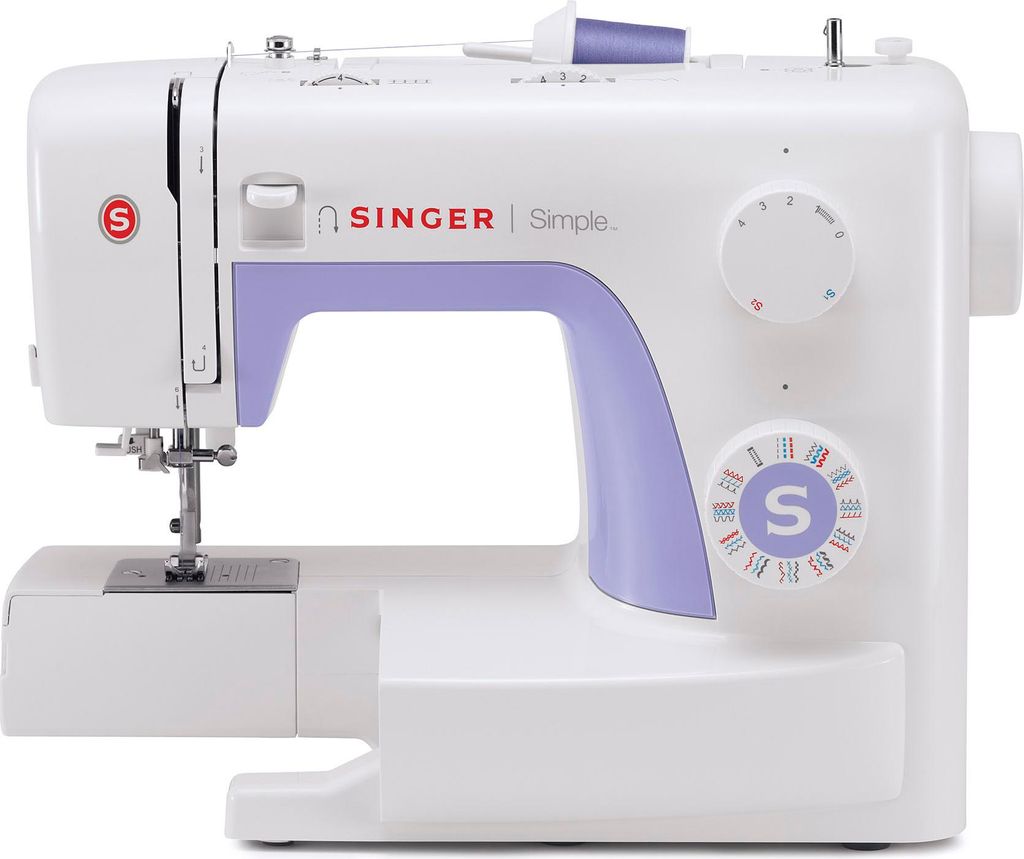 Singer Simple - Violett - Weiß - Automatische Nähmaschine - Sägen - 1 Schritt - Variabel - Variabel